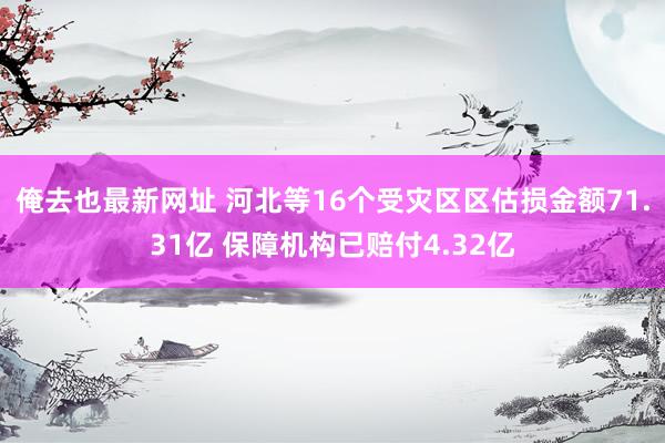 俺去也最新网址 河北等16个受灾区区估损金额71.31亿 保障机构已赔付4.32亿