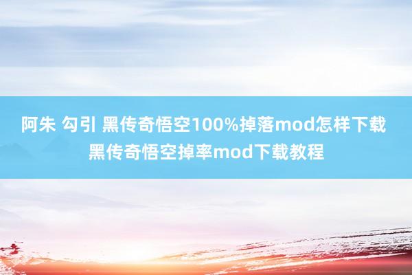 阿朱 勾引 黑传奇悟空100%掉落mod怎样下载 黑传奇悟空掉率mod下载教程