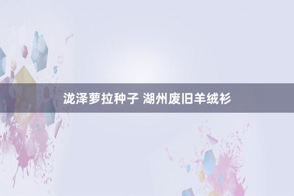 泷泽萝拉种子 湖州废旧羊绒衫