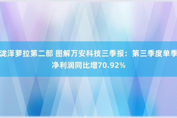 泷泽萝拉第二部 图解万安科技三季报：第三季度单季净利润同比增70.92%