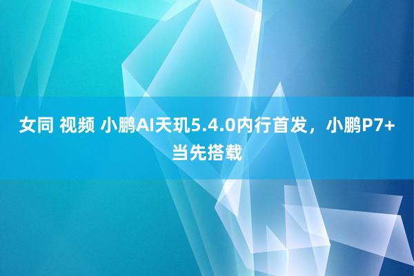 女同 视频 小鹏AI天玑5.4.0内行首发，小鹏P7+当先搭载