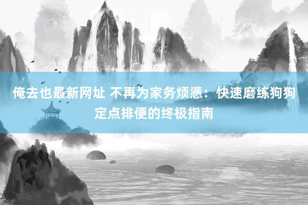 俺去也最新网址 不再为家务烦懑：快速磨练狗狗定点排便的终极指南