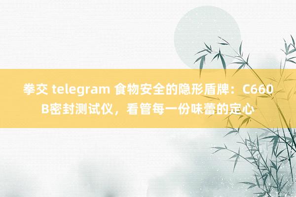 拳交 telegram 食物安全的隐形盾牌：C660B密封测试仪，看管每一份味蕾的定心