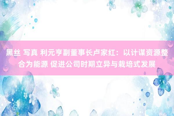 黑丝 写真 利元亨副董事长卢家红：以计谋资源整合为能源 促进公司时期立异与栽培式发展