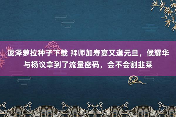 泷泽萝拉种子下载 拜师加寿宴又逢元旦，侯耀华与杨议拿到了流量密码，会不会割韭菜