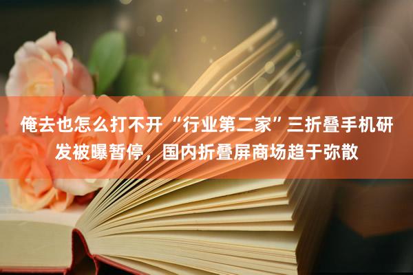 俺去也怎么打不开 “行业第二家”三折叠手机研发被曝暂停，国内折叠屏商场趋于弥散