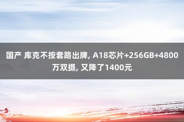 国产 库克不按套路出牌, A18芯片+256GB+4800万双摄, 又降了1400元