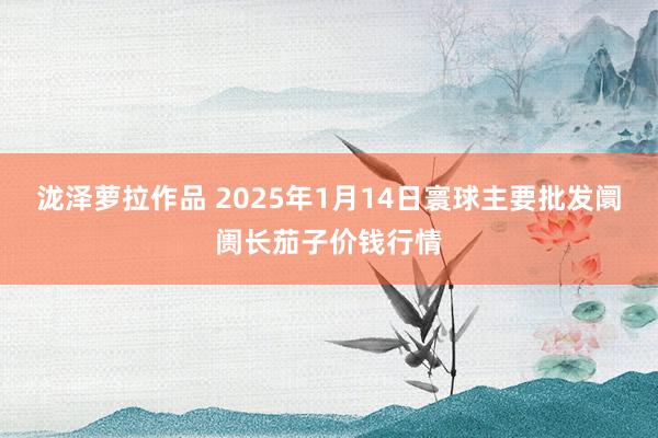 泷泽萝拉作品 2025年1月14日寰球主要批发阛阓长茄子价钱行情